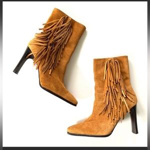 NWOT festival suede fringe festival boots